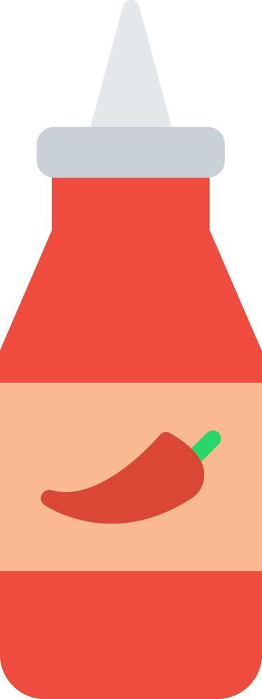 Ketchup Flat Icon vector