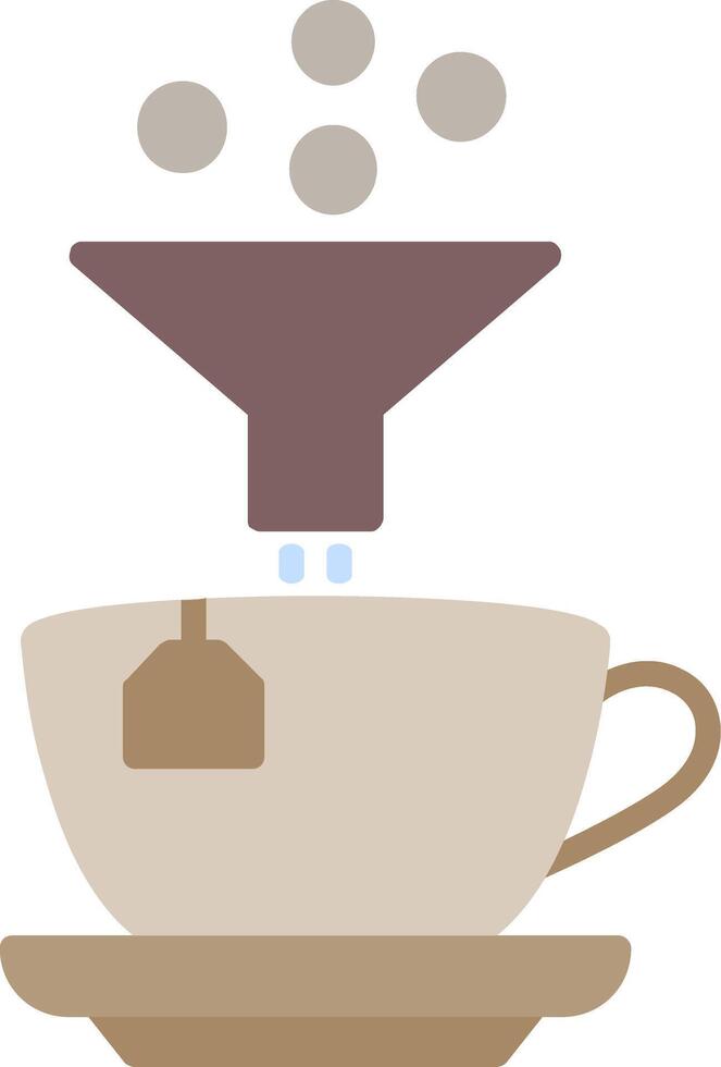 icono plano de filtro de café vector