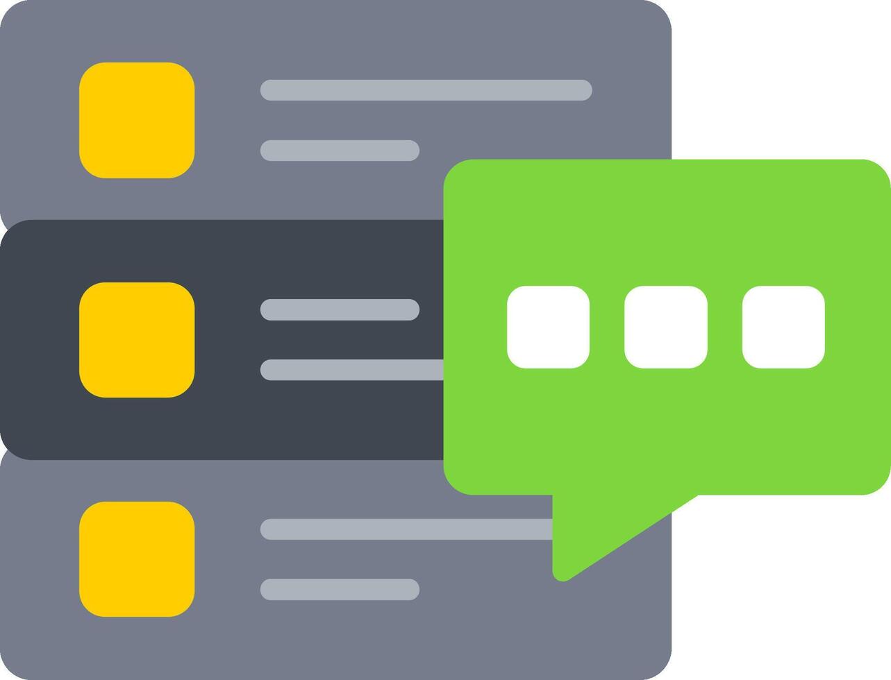 Database Message Flat Icon 43330446 Vector Art at Vecteezy
