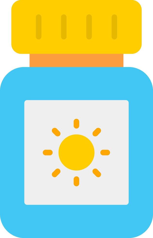 Sun Block Flat Icon vector
