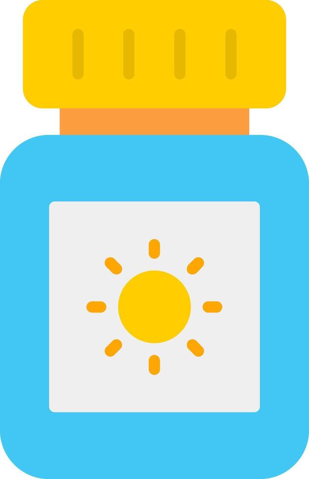 Sun Block Flat Icon vector