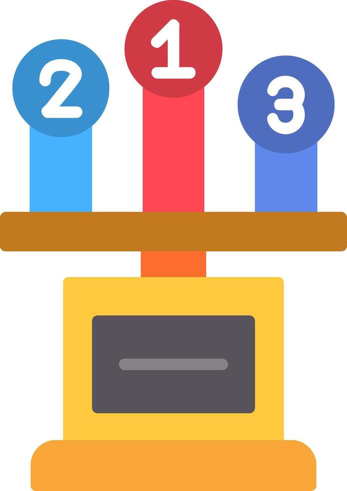 Leaderboard Flat Icon vector