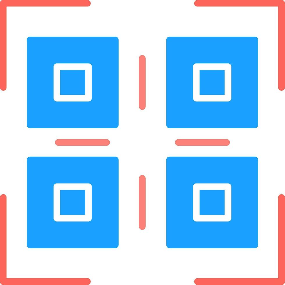 Qr Code Flat Icon vector