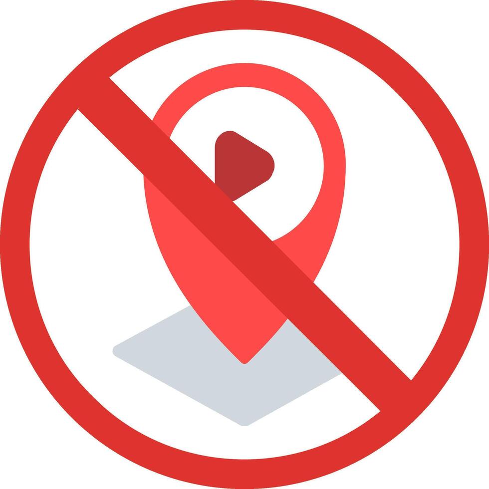 Prohibited Sign Flat Icon vector