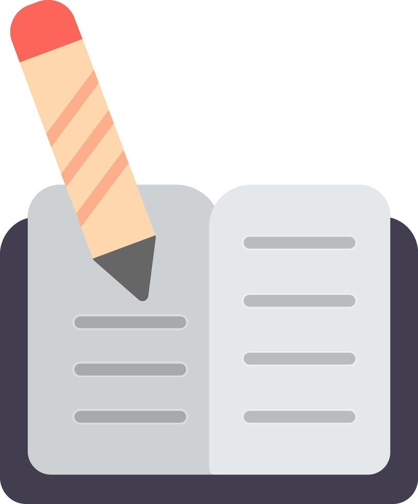 Homework Flat Icon vector