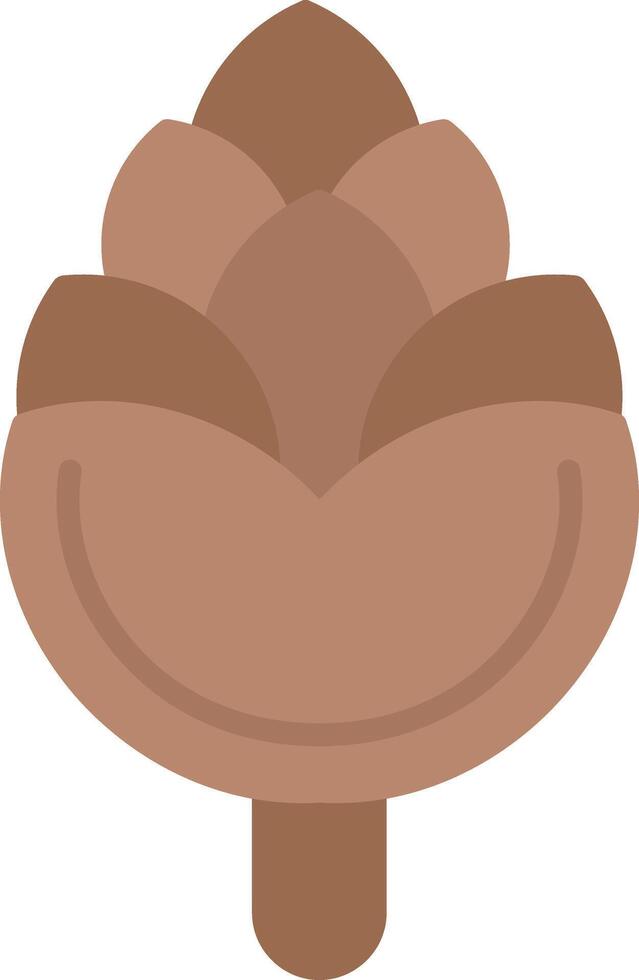 Pine Cone Flat Icon vector