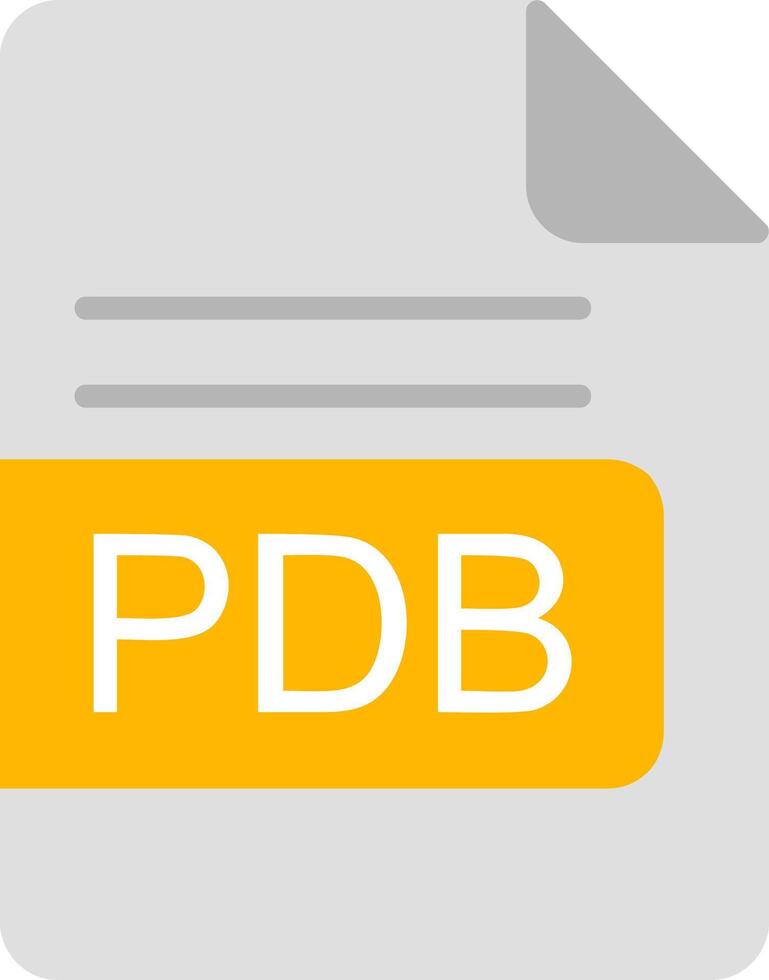 pdb archivo formato plano icono vector