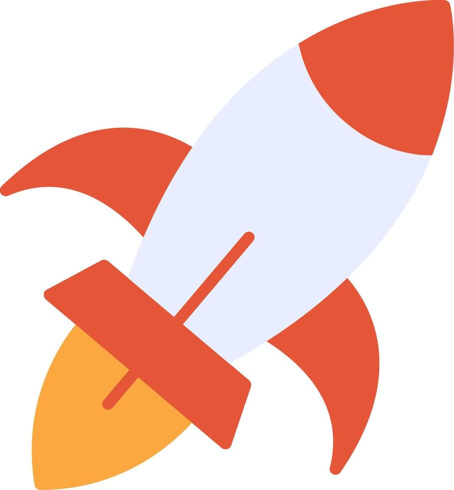 Rocket Ship Flat Icon vector