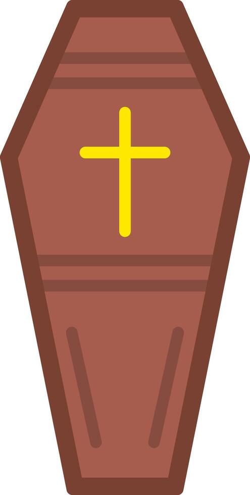 Coffin Flat Icon vector