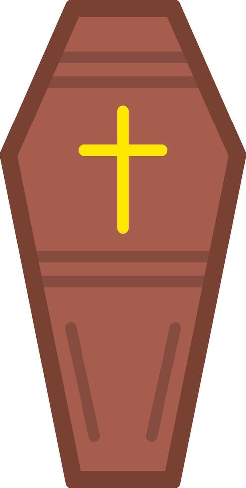 Coffin Flat Icon vector