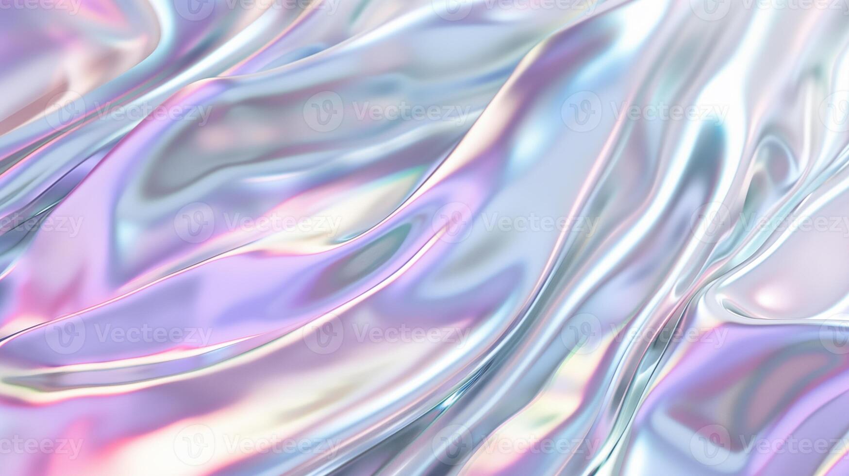 Blue and Purple Holographic Horizontal Abstract Blurred Iridescent Gradient Background photo