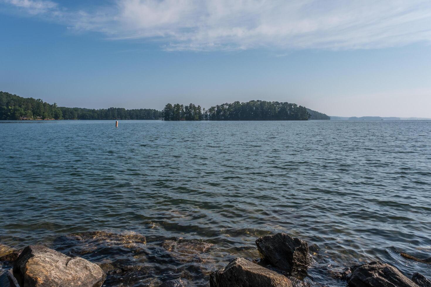 Hazy morning on the lake photo