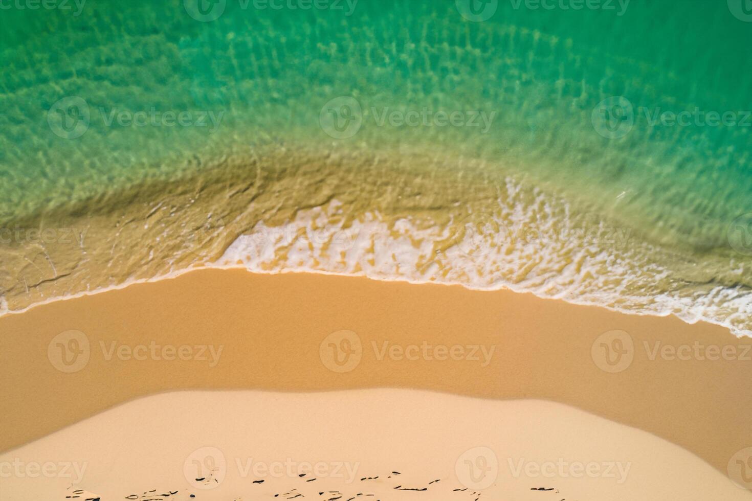 Horizon Haven Aerial Serenity Captures Beautiful Beach Sand from Above, a Tranquil Tapestry of Coastal Beauty photo