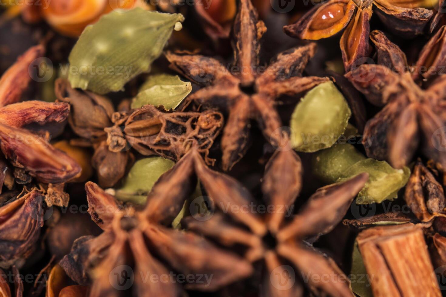 Exploring the Beauty of Macro Spices and Herb Background, A Flavorful Tapestry of Culinary Inspiration photo