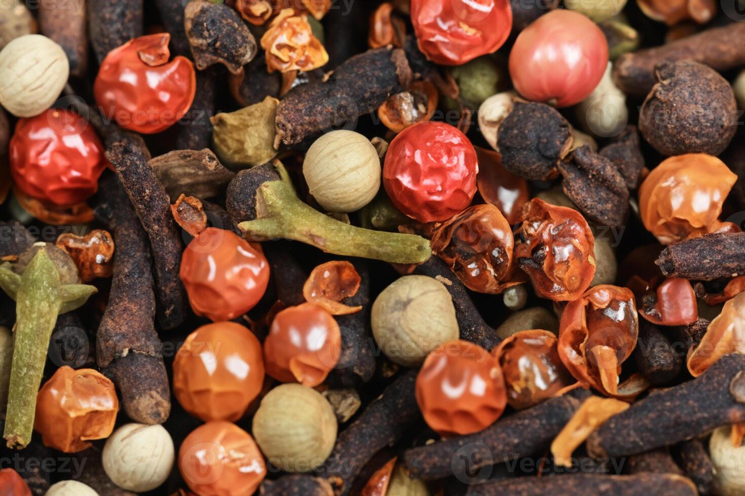 Exploring the Beauty of Macro Spices and Herb Background, A Flavorful Tapestry of Culinary Inspiration photo