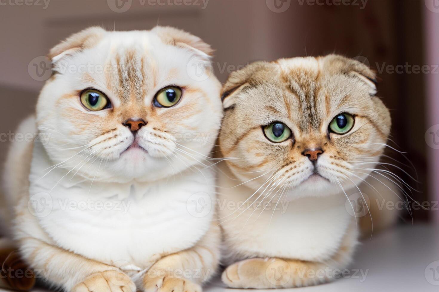 Twin Whiskered Elegance Capturing the Beauty of Beautiful Twin Whiskered Scottish Fold Expression, A Portrait of Feline Grace and Charm photo