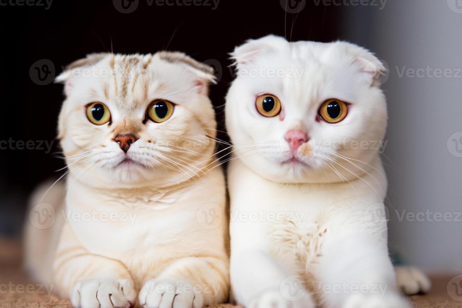 Twin Whiskered Elegance Capturing the Beauty of Beautiful Twin Whiskered Scottish Fold Expression, A Portrait of Feline Grace and Charm photo