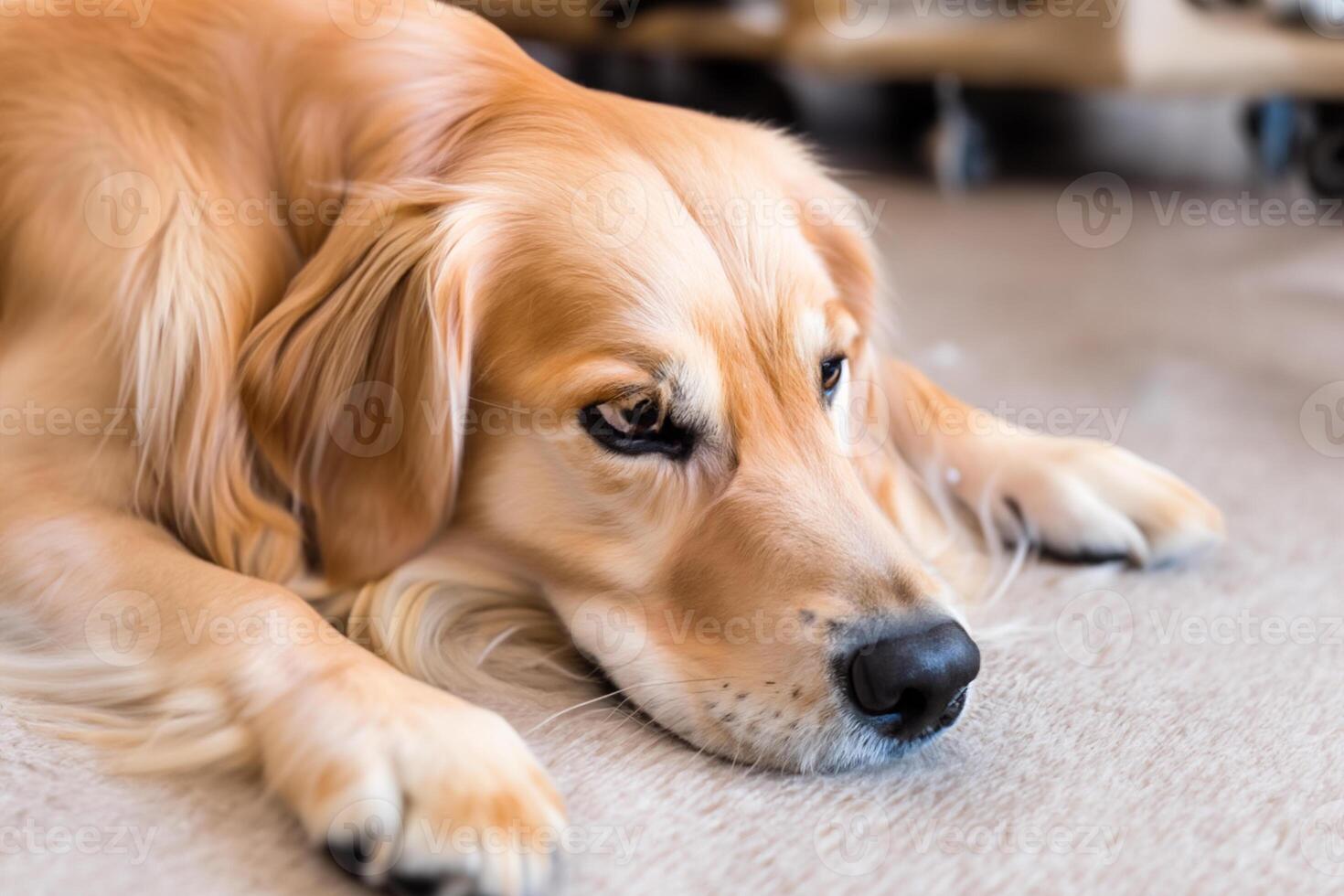 Capturing the Heartwarming Expression of a Beautiful Golden Retriever Dog, A Picture of Unconditional Love and Joyful Companionship photo
