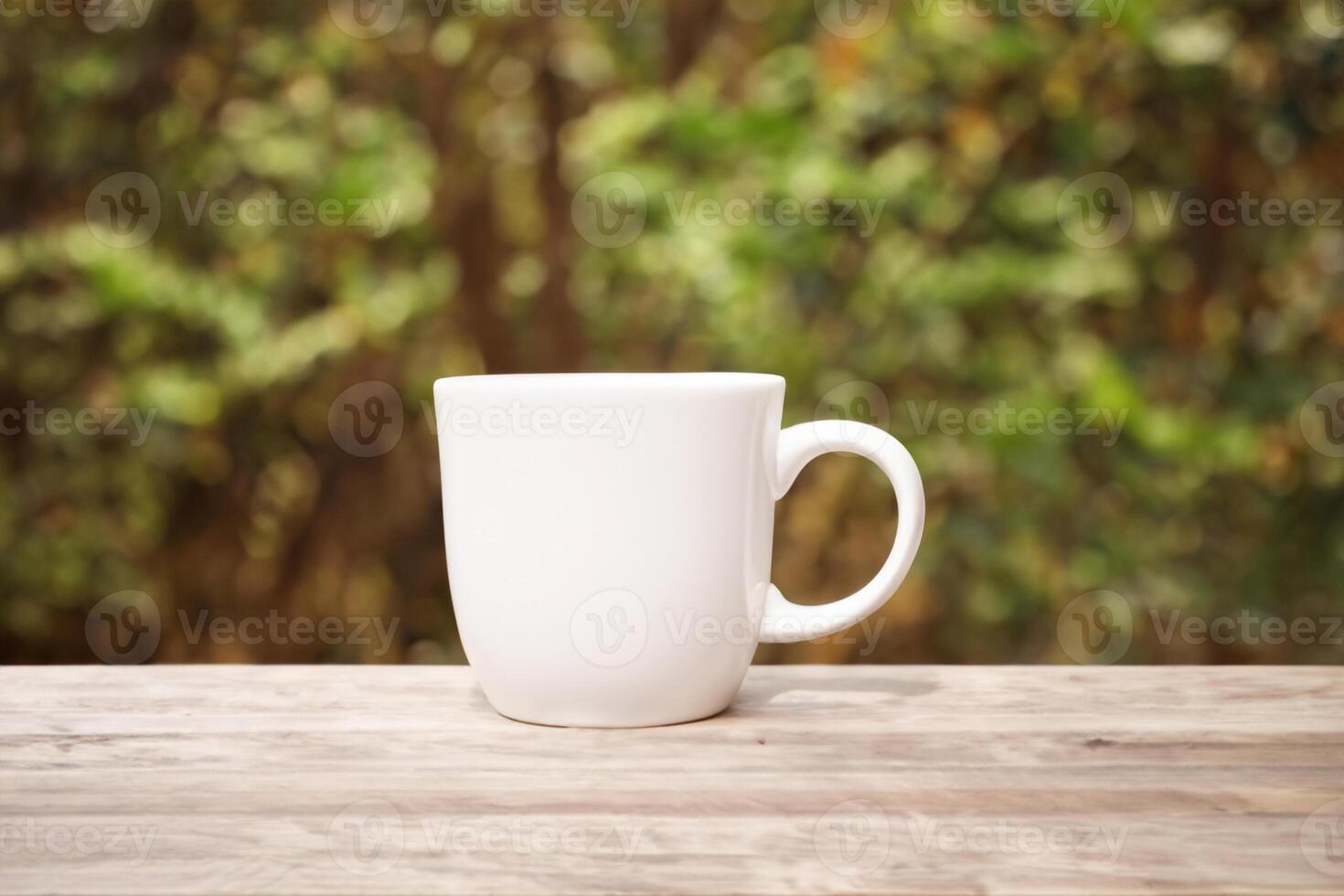 Capturing the Beauty of a White Mockup Mug, a Blank Canvas Ready for Personalization and Creativity photo