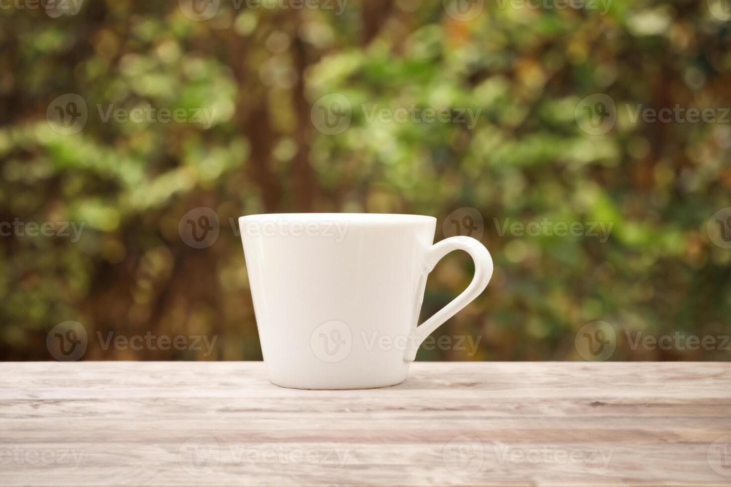 Capturing the Beauty of a White Mockup Mug, a Blank Canvas Ready for Personalization and Creativity photo