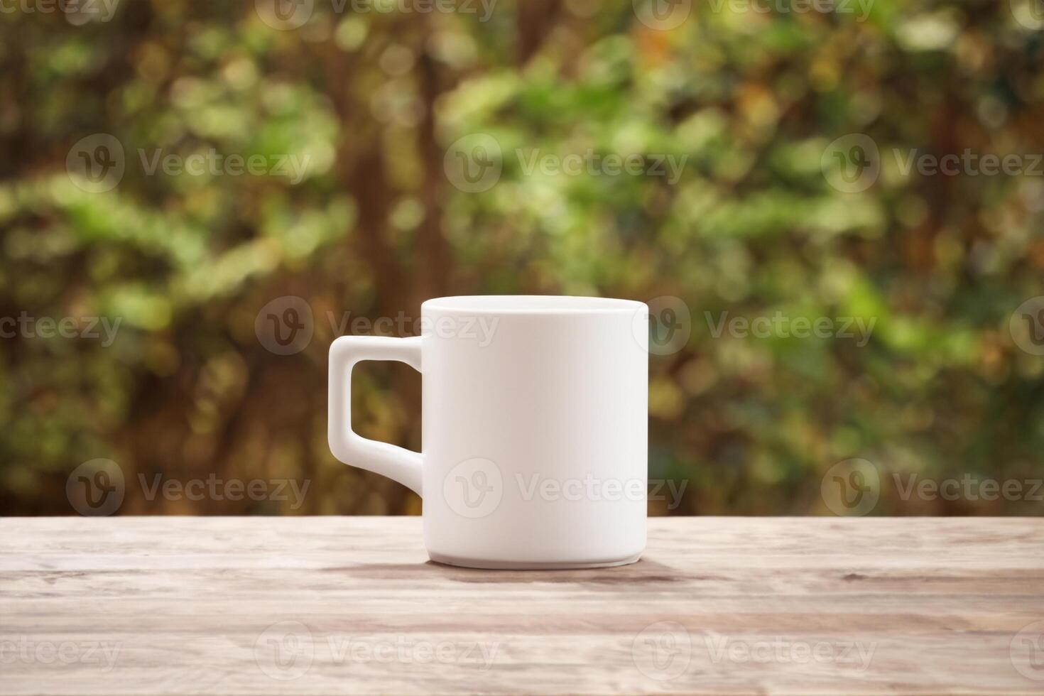 Capturing the Beauty of a White Mockup Mug, a Blank Canvas Ready for Personalization and Creativity photo