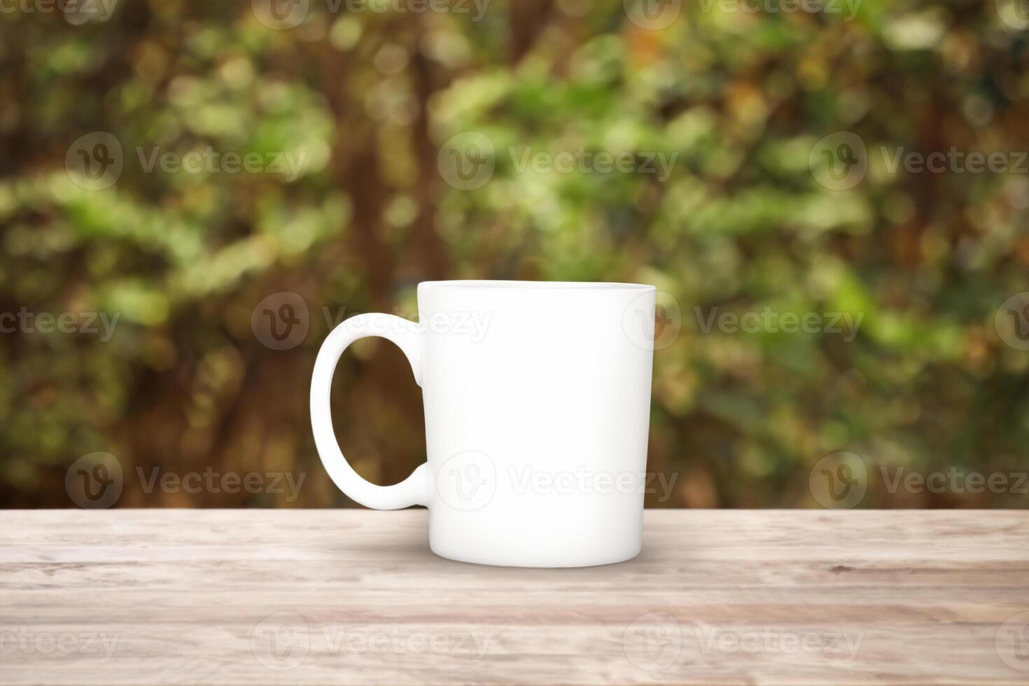 Capturing the Beauty of a White Mockup Mug, a Blank Canvas Ready for Personalization and Creativity photo