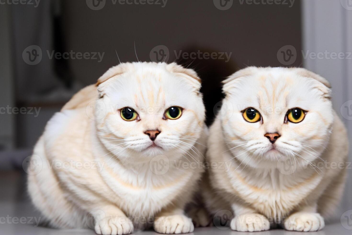 Twin Whiskered Elegance Capturing the Beauty of Beautiful Twin Whiskered Scottish Fold Expression, A Portrait of Feline Grace and Charm photo