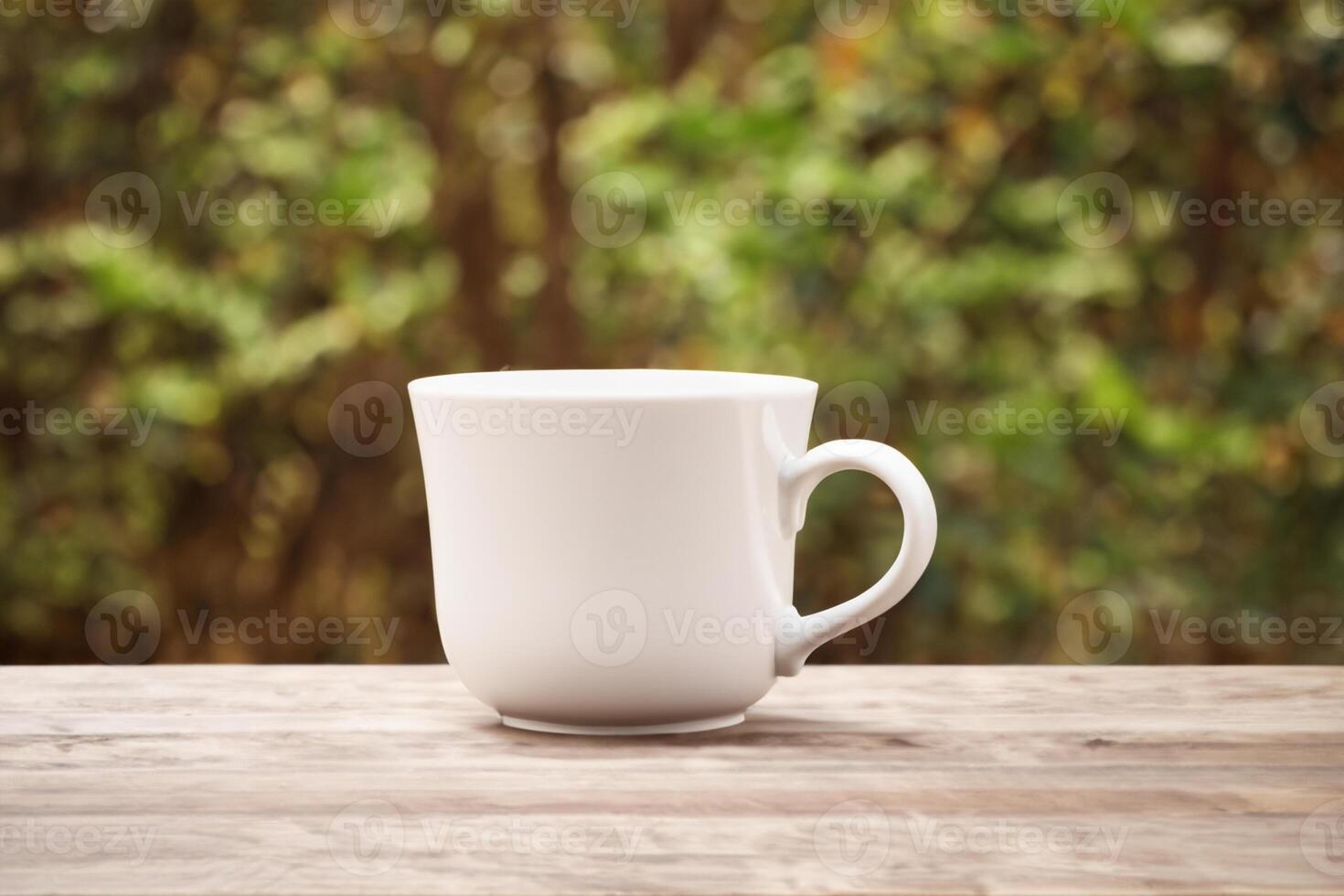 Capturing the Beauty of a White Mockup Mug, a Blank Canvas Ready for Personalization and Creativity photo