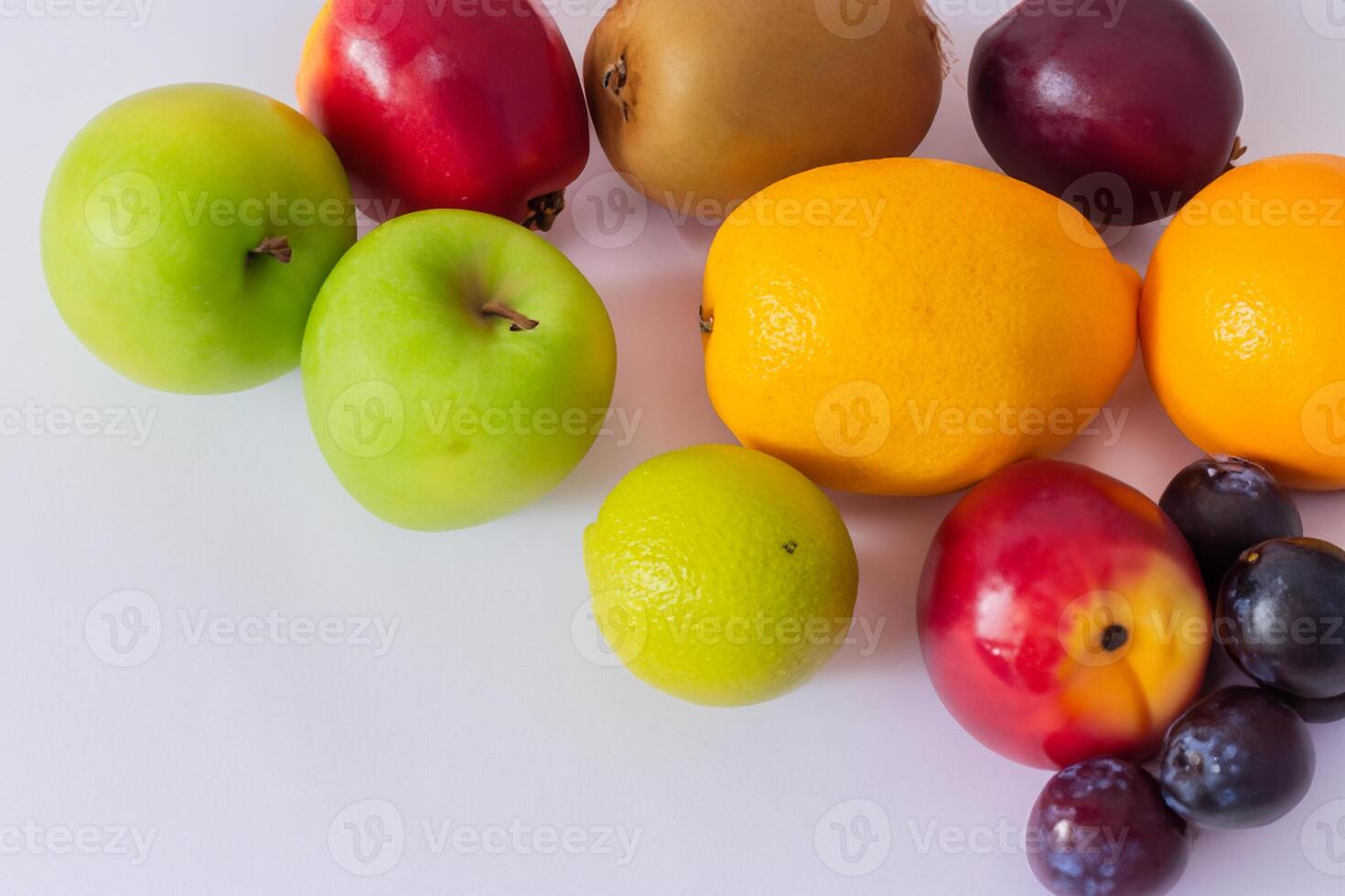 Card and White Paper Mockup Harmonized with Fresh Fruit, Crafting a Visual Symphony of Artful Design and Culinary Delight, Where Wholesome Ingredients Merge in a Feast of Vibrant Imagery photo