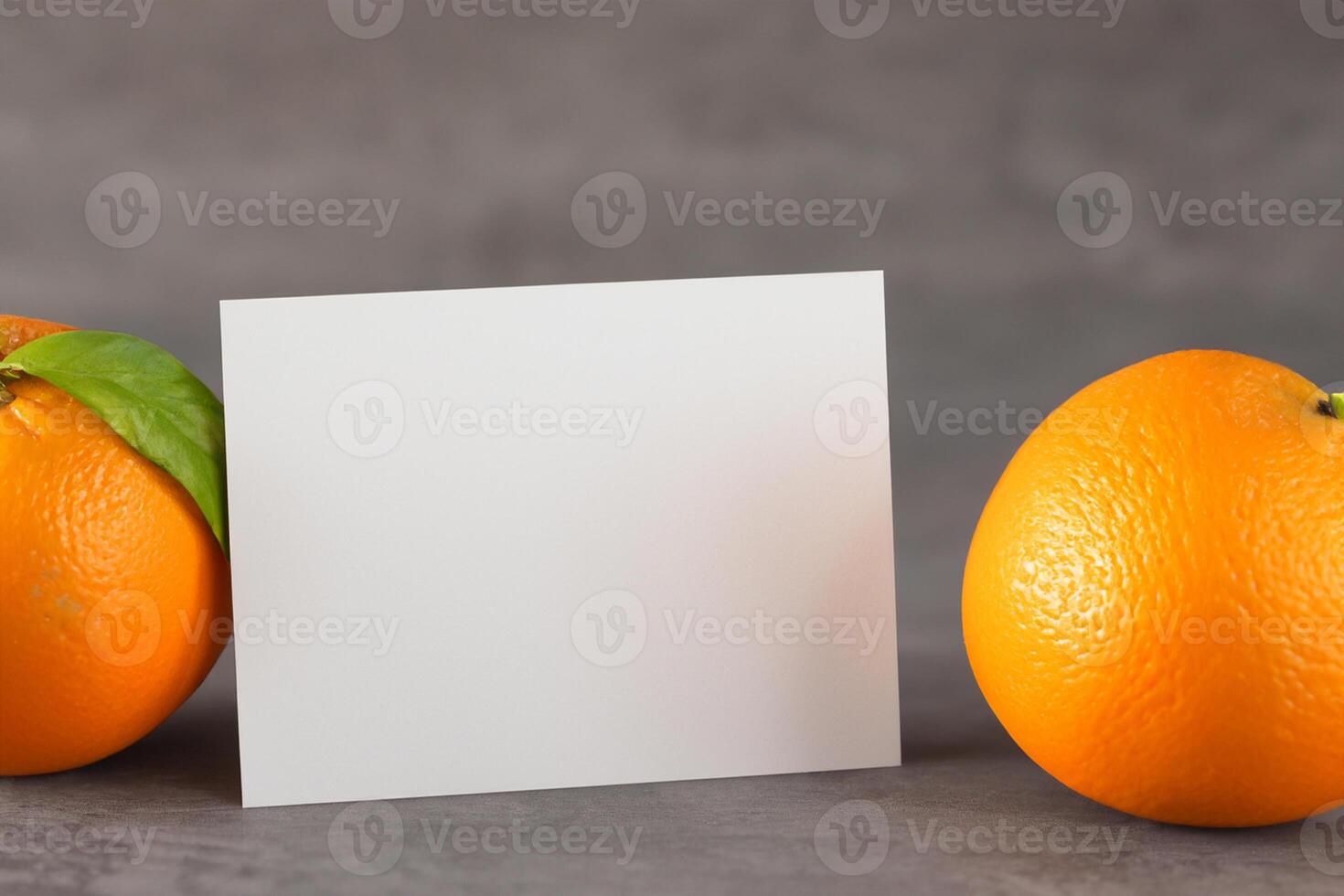 White Paper Mockup Enlivened by the Zesty Aura of Fresh Oranges, Crafting a Visual Symphony of Culinary Opulence and Wholesome Design photo