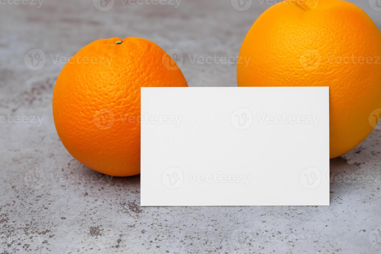 White Paper Mockup Enlivened by the Zesty Aura of Fresh Oranges, Crafting a Visual Symphony of Culinary Opulence and Wholesome Design photo