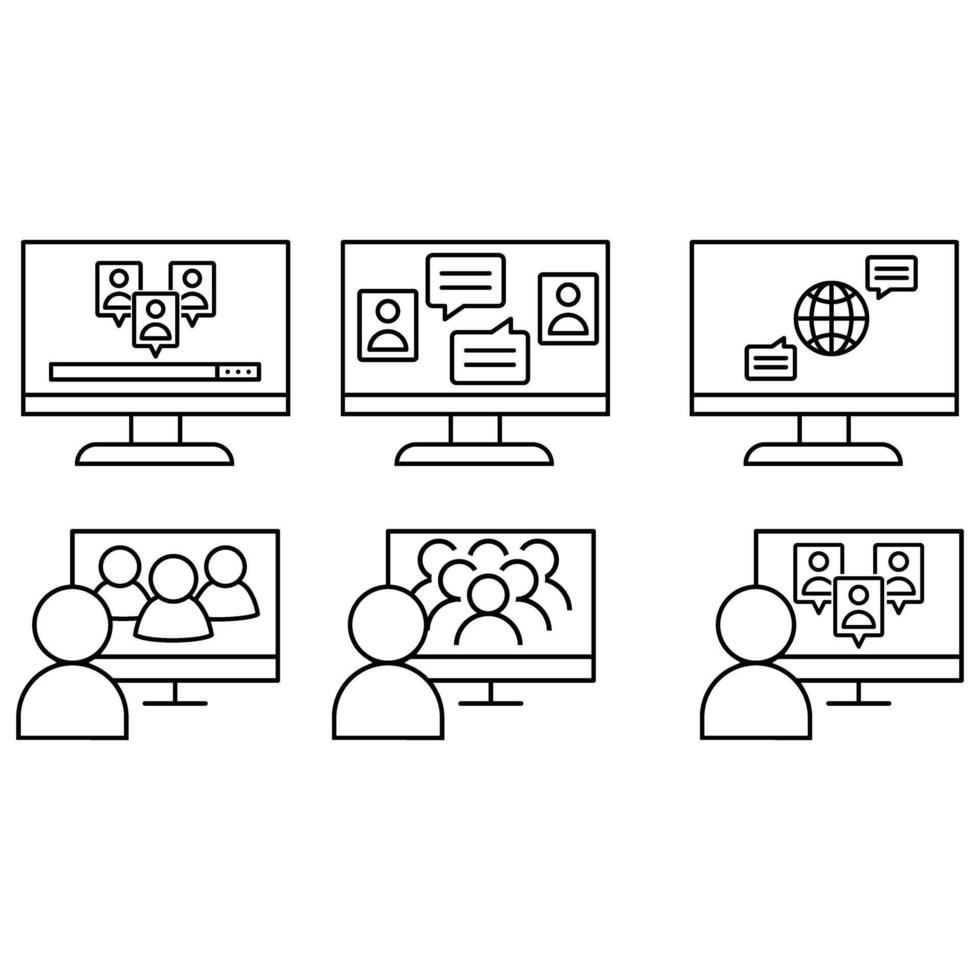 Communication icon set. Interaction illustration sign collection. connection symbol. Chat logo. vector