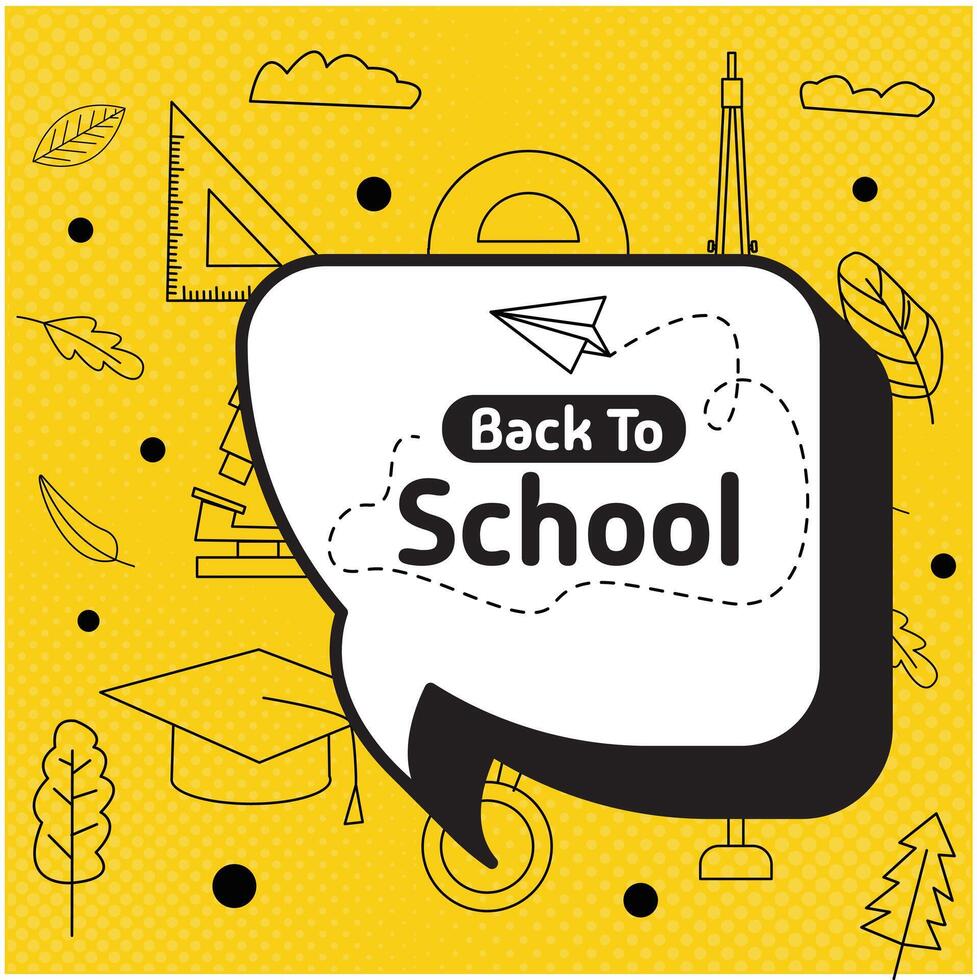Back to school icon design with speech bubble vector