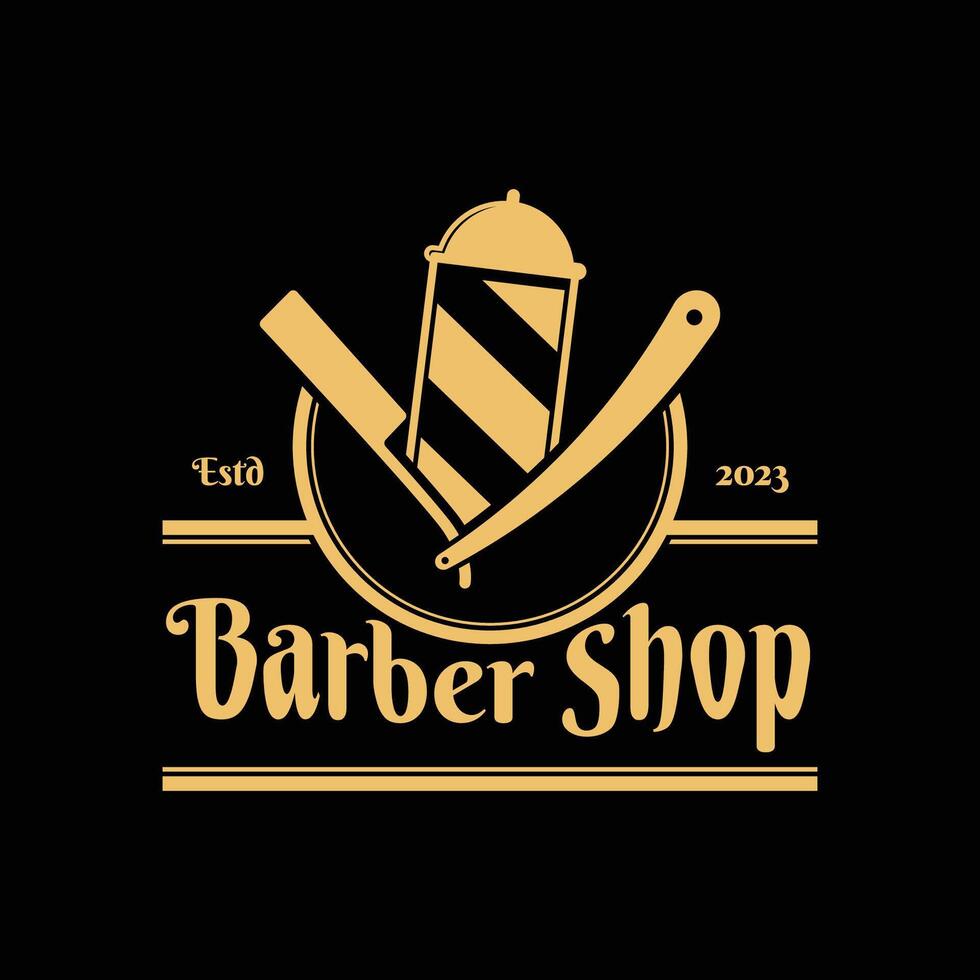 Barbero tienda logo modelo. logo para Barbero tienda y de los hombres salón. vector