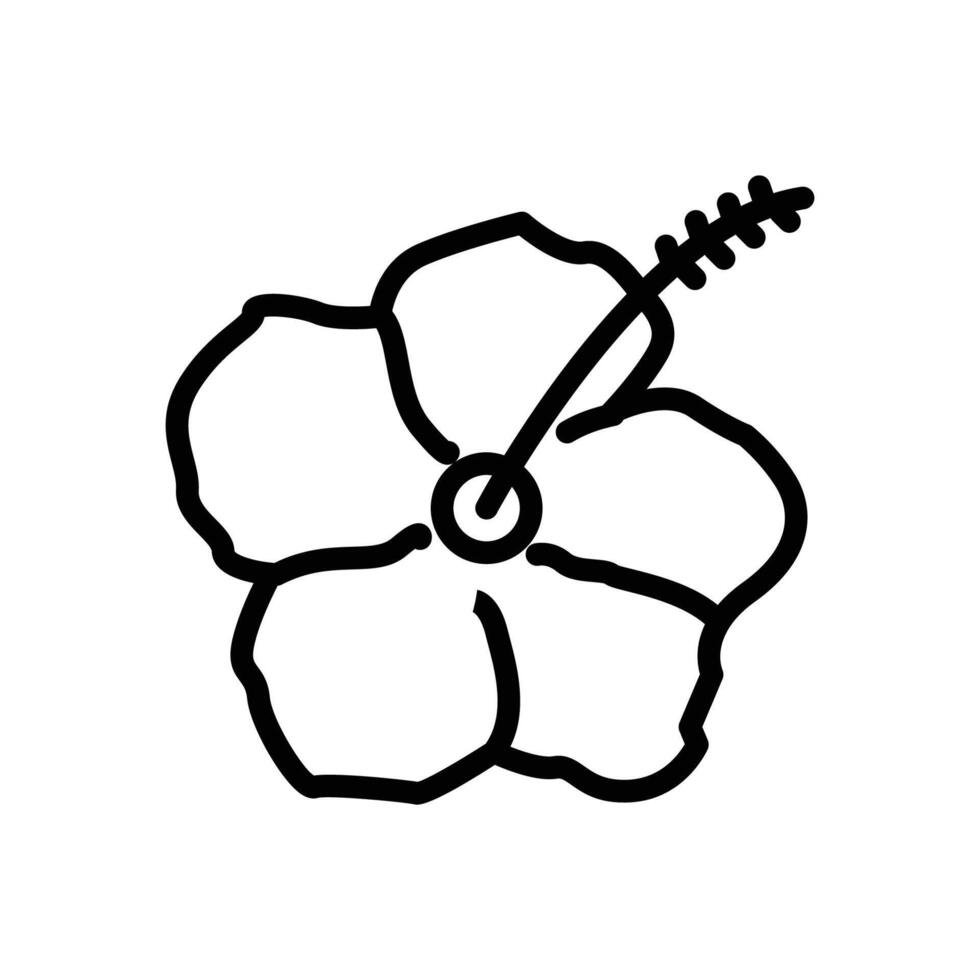 hibiscus flower icon vector