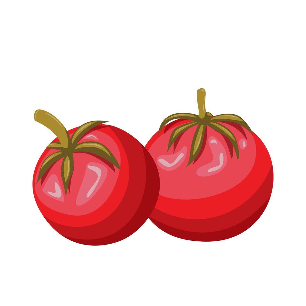 Fresco rojo tomates.orgánicos alimento. aplicable para salsa de tomate, jugo publicidad. lata ser usado para menú, embalaje, textiles. ilustración vector