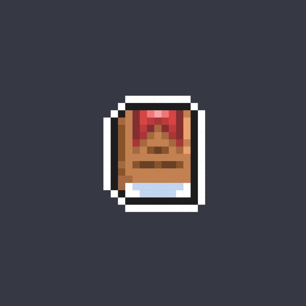 brown book in pixel art style vector