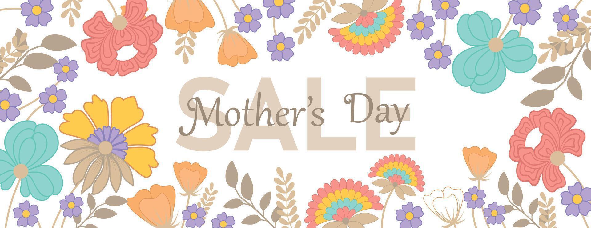 Mother's day sale banner vector