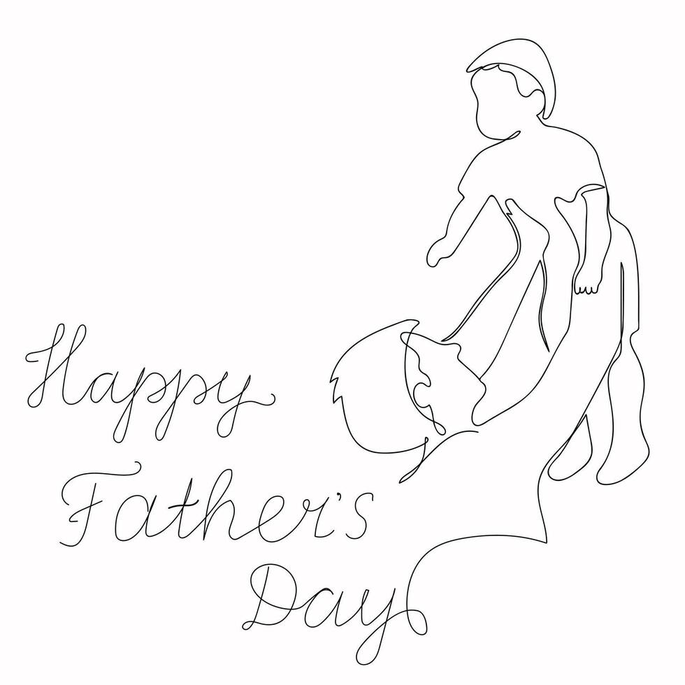 Fathers Day greeting card vector