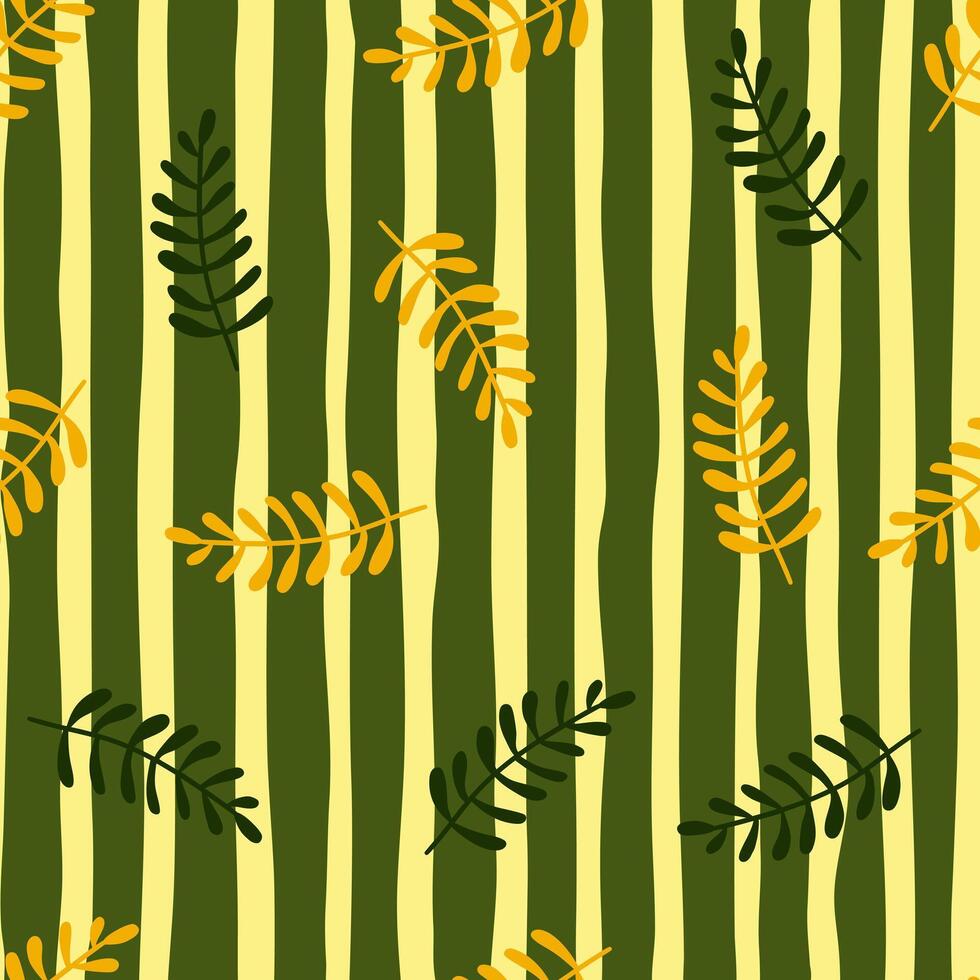 Vibrant seamless pattern featuring leaves and florals. vector