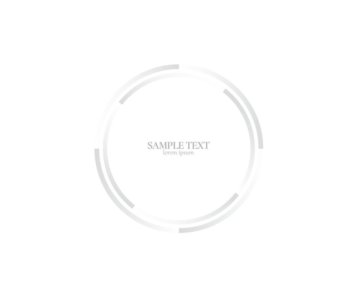 Abstract Lines in Circle Form, Design element, Geometric shape, Striped border frame for image, Technology round Logo, Spiral Illustration vector