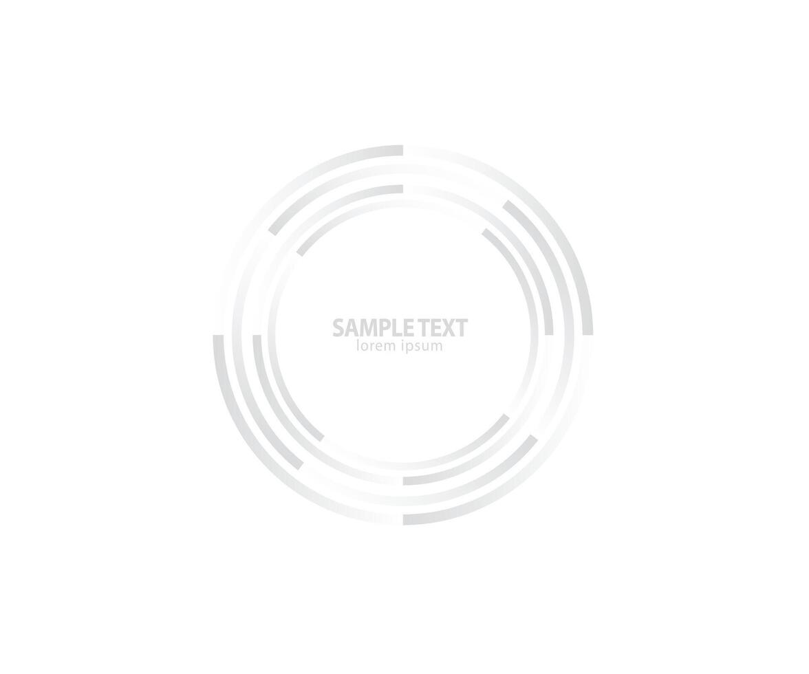 Abstract Lines in Circle Form, Design element, Geometric shape, Striped border frame for image, Technology round Logo, Spiral Illustration vector