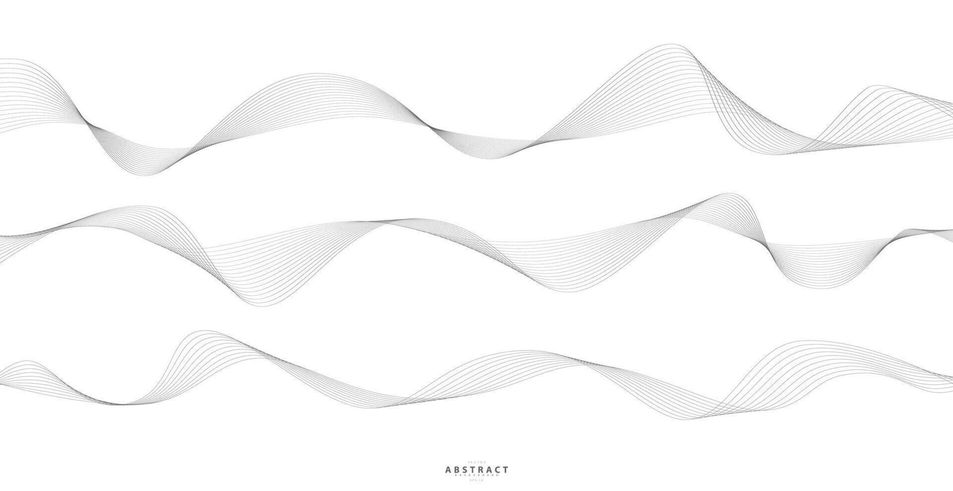 Abstract wavy stripes on a white background isolated. Wave line art, Curved smooth design. illustration EPS 10. vector