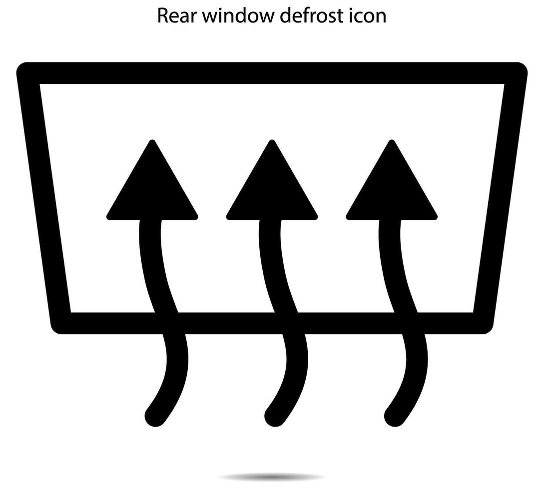 Rear window defrost icon vector