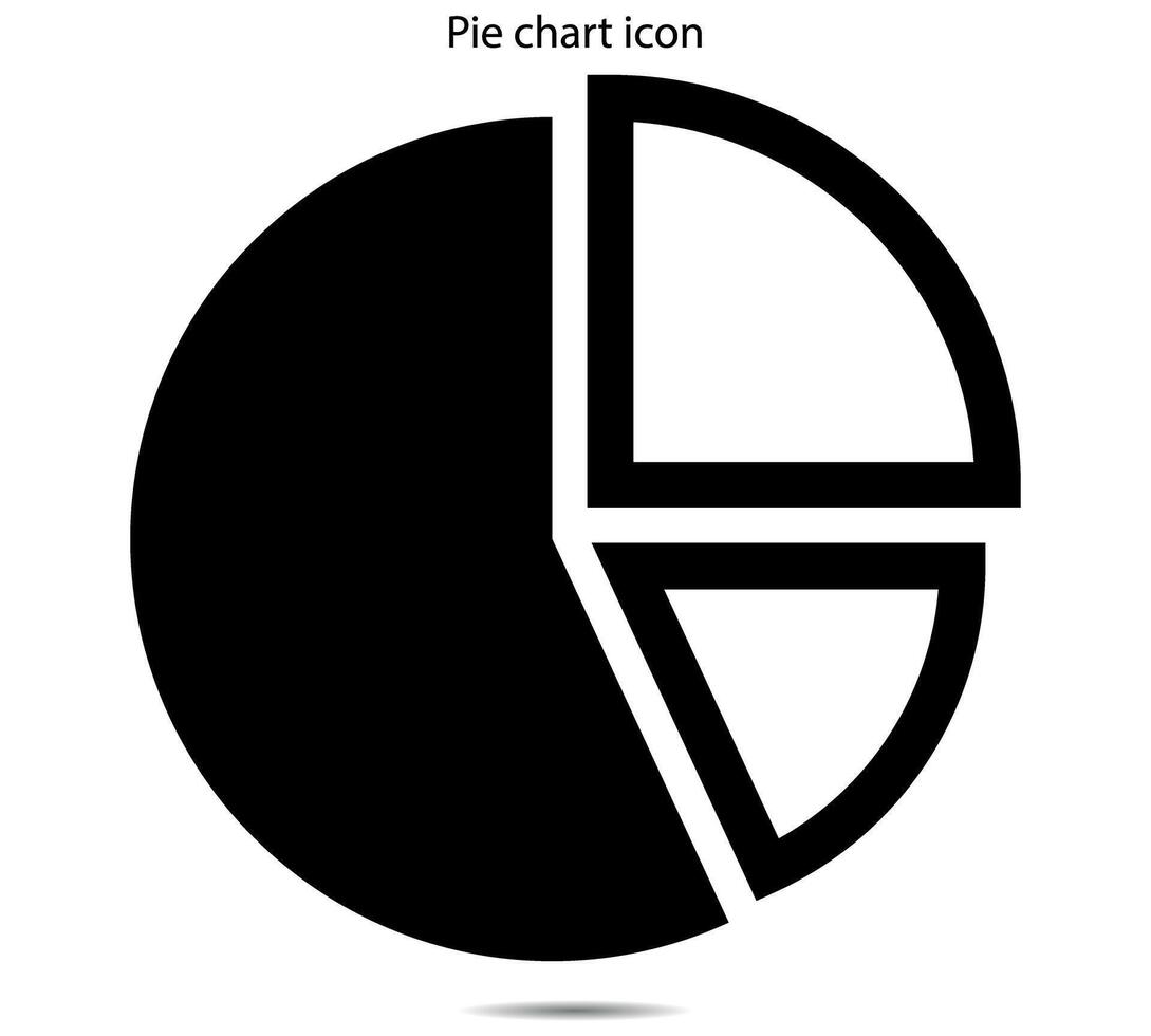 Pie chart icon, illustrator vector