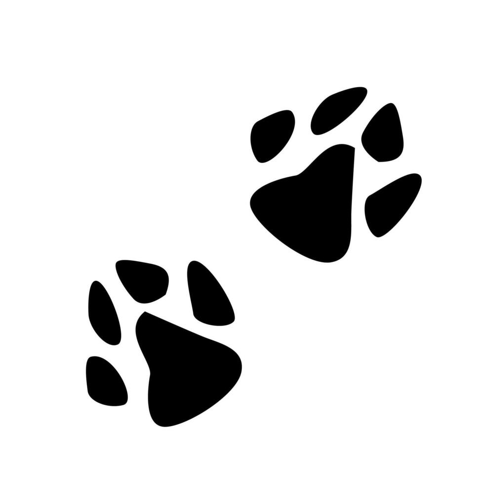 Animals footprint. Footprint dog in flat design vector