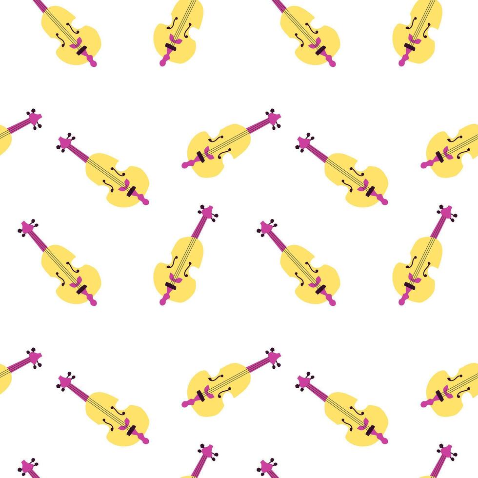 Seamless pattern for music festival. Bright background design with musical bass vector