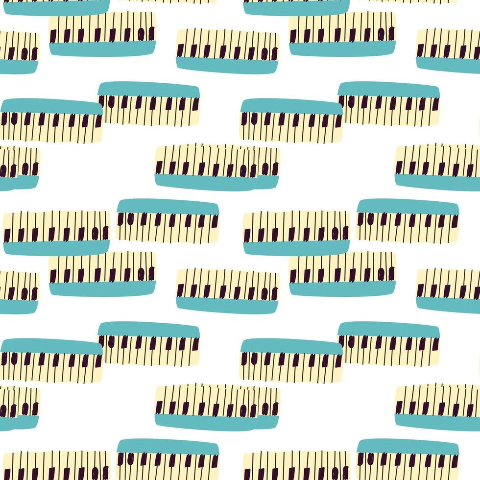 Seamless pattern for music festival. design with musical synthesizer vector