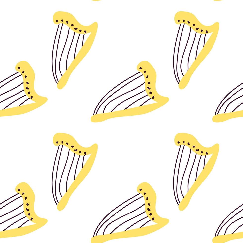 Viola instrument background - seamless pattern vector