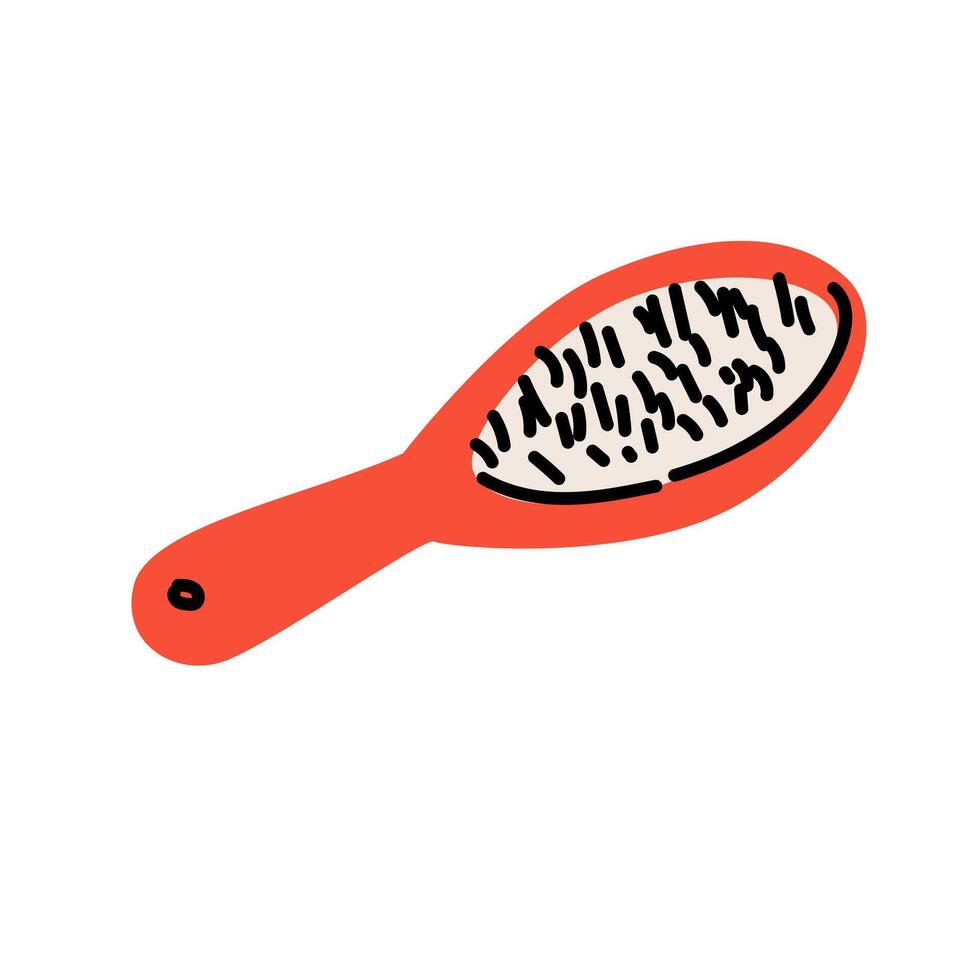 Hand drawn dog pet brush for grooming vector